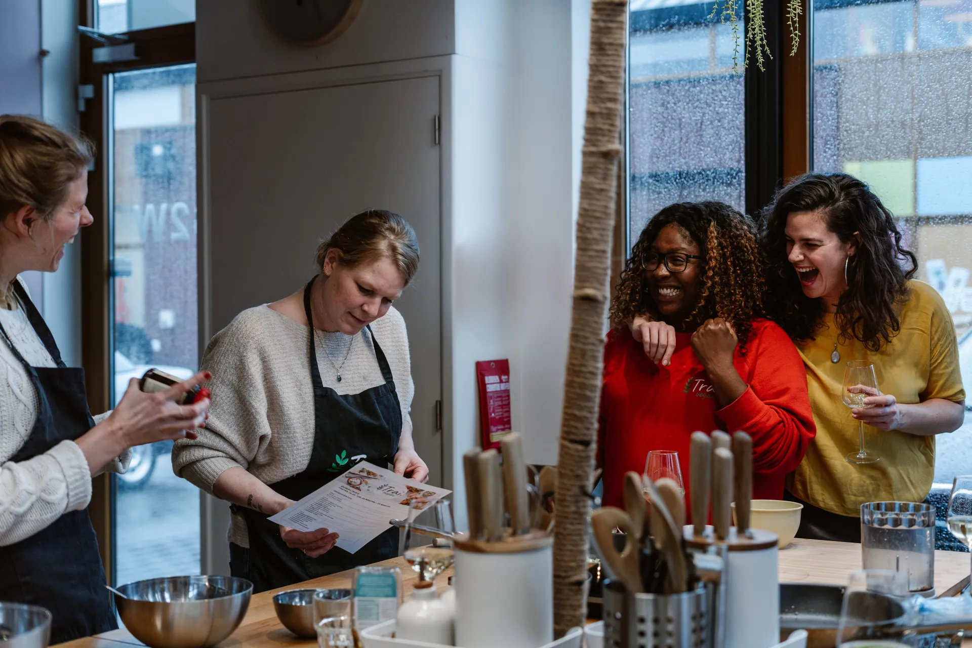 Vegan kookworkshop groep